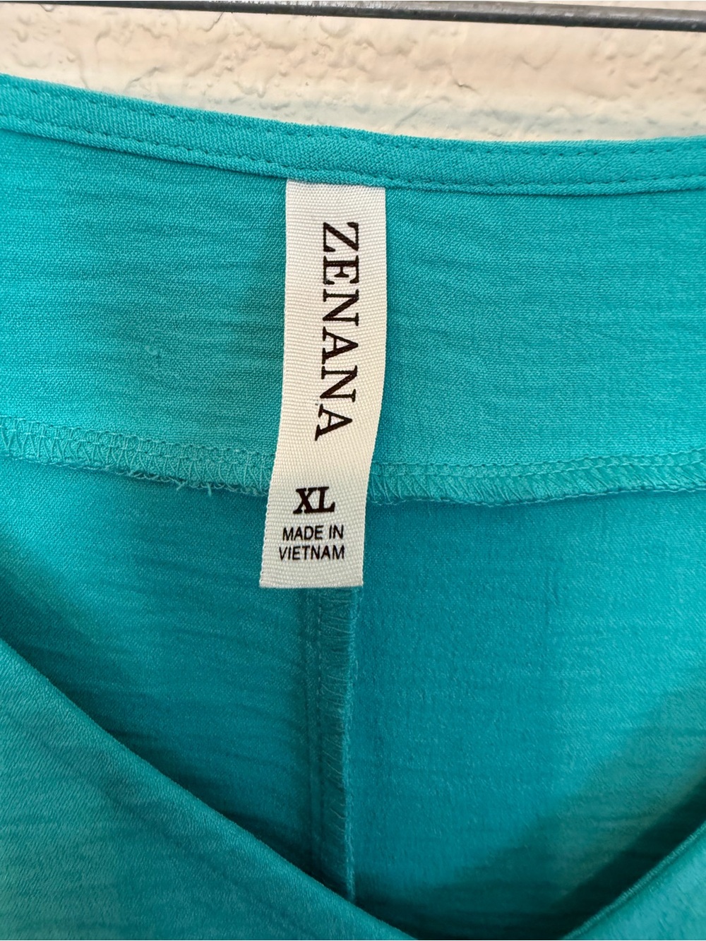 V-Neck Lightweight Women's Top in Turquoise ZENANA XL - Picture 5 of 8